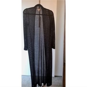 Eileen Fisher 100% Laine black duster